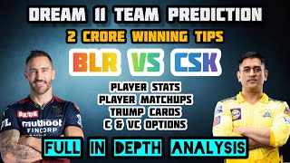 BLR vs CSK Dream11 Team prediction | BLR vs CSK Dream11 Prediction in tamil | CSK vs BLR Today IPL