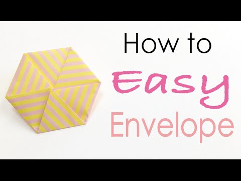 Easy☺︎ Origami Paper Hexagon Shape Envelope - Origami Kawaii〔#068〕