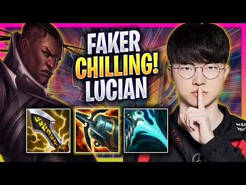 FAKER CHILLING WITH LUCIAN MID! - T1 Faker Plays Lucian MID vs Corki! | Season 2024