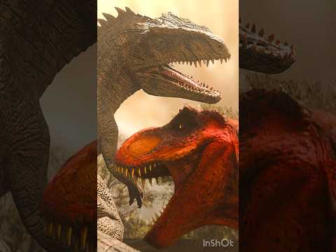 Giganotosaurus vs Primal Carnage T.rex #jurassicworld #jurassicworlddominion #trex