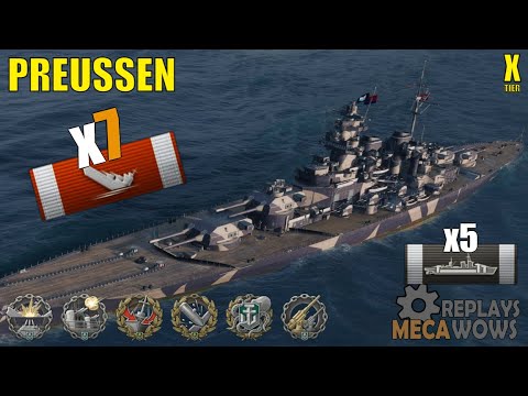 Preussen 7 Kills & 263k Damage | World of Warships Gameplay