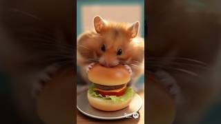 【AI】らっしゃい！ハムバーガーショップ #ハムスター #hamster #癒し動画 #asmr