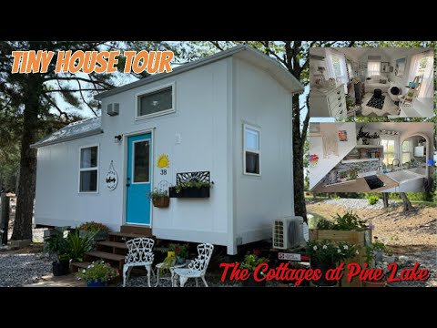 Sherry's beach-themed 8x24 ITH RJO #tinyhousetour | The Cottages at Pine Lake #tinyhomecommunity