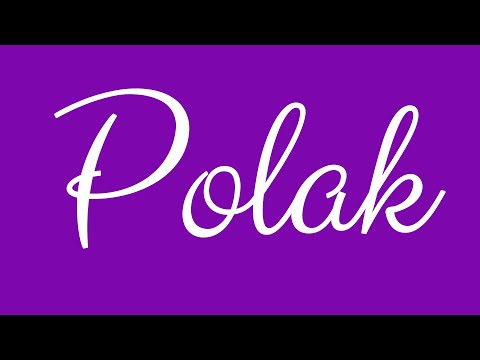 Learn how to Write the Name Polak Signature Style in Cursive Writing