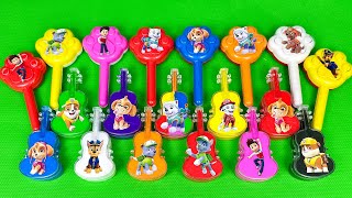 Finding Paw Patrol Feet Clay With Rainbow Guitar: Ryder, Chase, Marshall,...Satisfying ASMR Video