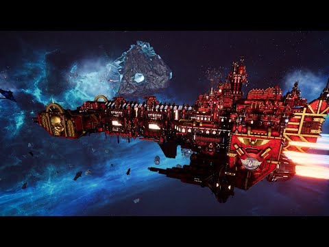 Skalgrim Mod - Sanguis-class Battleships - Blood Angels vs Orks - Battlefleet Gothic Armada 2