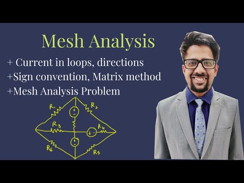 Mesh Analysis | Network Theory - Circuit Analysis - How to apply KVL Kirchoff's Voltage Law