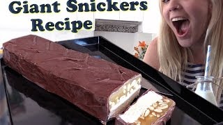 World's Biggest Snickers Bar Recipe 5lbs HOW TO COOK THAT candy bar Ann Reardon