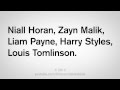How to Say One Direction Names 