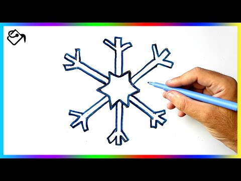 Comment faire un flocon de neige facile à dessiner