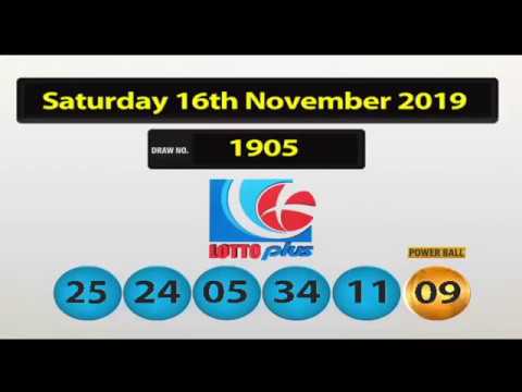 NLCB Lotto Plus Saturday 16th November 2019