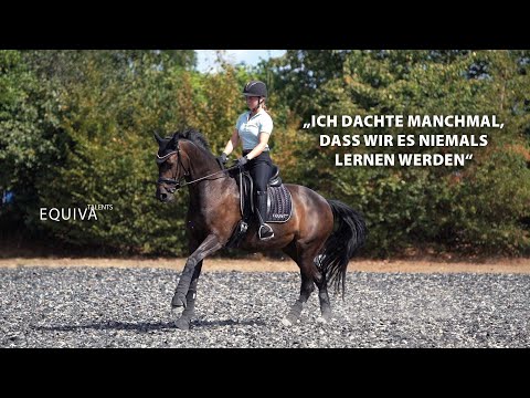 So haben Anna und Jelly den Fliegenden Wechsel gelernt - EQUIVA Talents lernen bei Nicole Uphoff