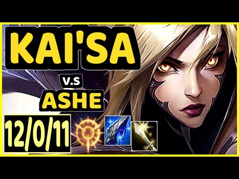 APOLLO (KAI'SA) vs ASHE - 12/0/11 KDA BOTTOM ADC CHALLENGER GAMEPLAY - NA