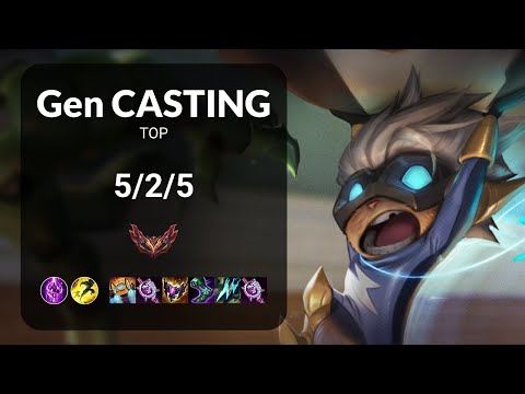Gen Casting Kennen vs Olaf TOP - KR GRANDMASTER Patch 13.13