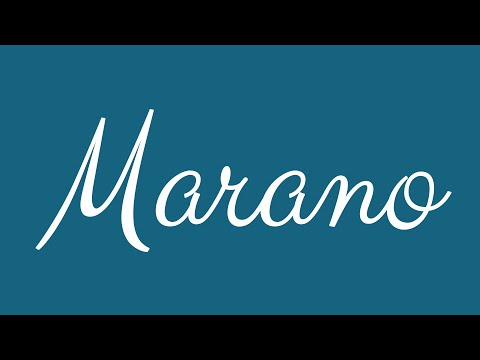Learn how to Write the Name Marano Signature Style in Cursive Writing