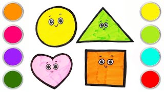 Learn How To Draw Shapes🔺 | Step by Step Drawing For Beginners | Chiki Doodle