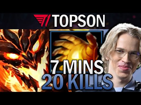 TI13 - Shadow Fiend Dota 2 Gameplay T1.Topson with Midas and 20 Kills - Lima Major