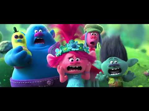 Trolls World Tour 2020 official trailer frame of the Techno Reef rave with King Trollex