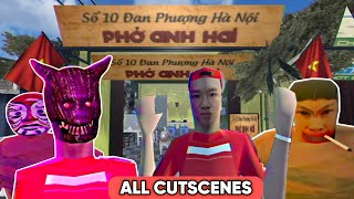Brother Hai's Pho Restaurant ALL CUTSCENES - horror game insprired by Vietnamese culture