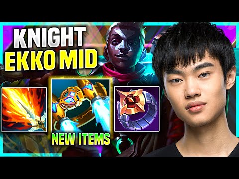 KNIGHT PICKS EKKO WITH NEW ITEM HEXTECH ROCKETBELT! - TES Knight Plays Ekko Mid vs Sylas!