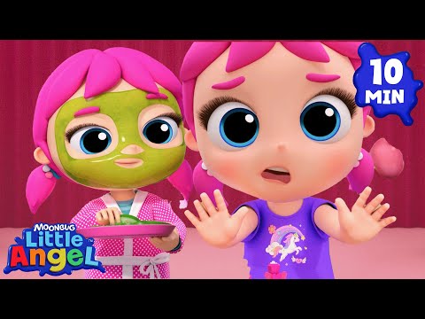 Jill's Birthday Spa Party | Songs for Kids! | Little Angel | Moonbug Kids - Girl Power! 🌸🌺🌸