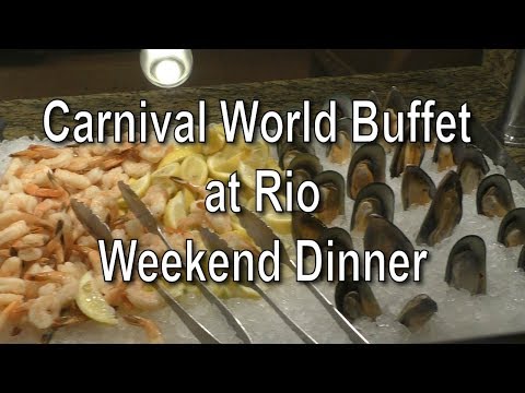 Buffet Mundial do Carnaval de Las Vegas no jantar de fim de semana no Rio