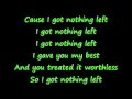 Celine Dion-I Got Nothin' Left With Lyrics 