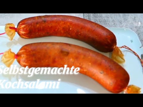 Selbstgemachte Kochsalami.