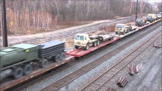 preview picture of video 'Military Train on the CSX Erie, PA 12-5-14 By Jim Gray'