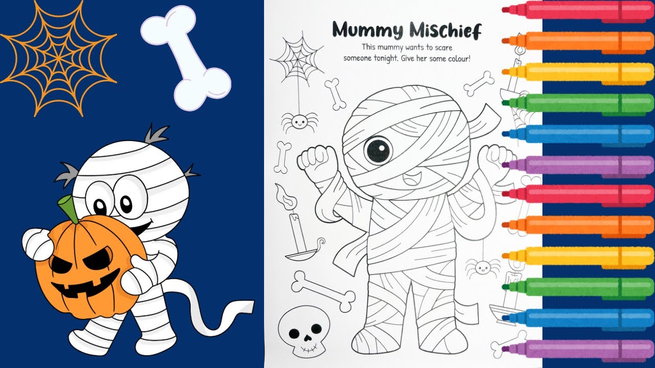 Coloring Halloween Mummy Coloring page