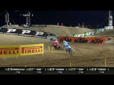 2017 MXGP of Qatar MX2 Race 1 Paturel & Jonass battle for the first place