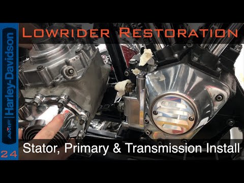 AMF Shovelhead Lowrider Restoration -24 - Stator, Inner primary and Transmission Installation