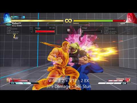 SFV - Dan V-Skill 2 + VT2 Max Damage Combo mid-screen (Day One)