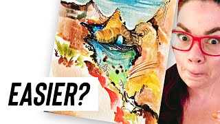 Step by Step Watercolor Lesson of Portugal Coastline!