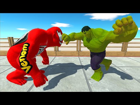 Hulk vs Venom Goro Death Fall - Animal Revolt Battle Simulator