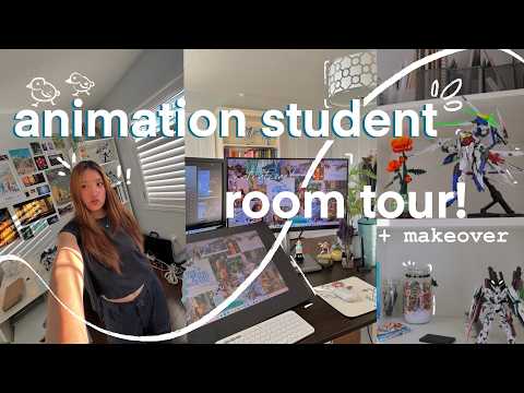 aesthetic artist room tour! + makeover!!