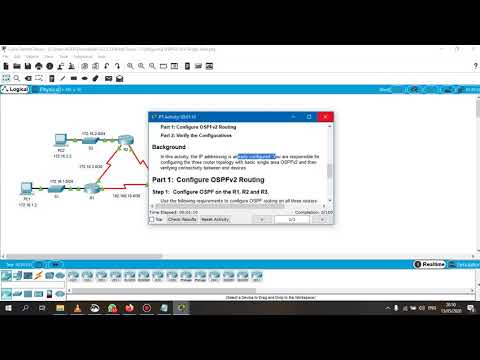 8.2.2.7 - Packet Tracer - Configuring OSPFv2 in a Single Area