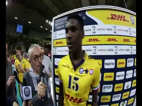 Samuel DHL Modena Volley dopo partita con Padova.