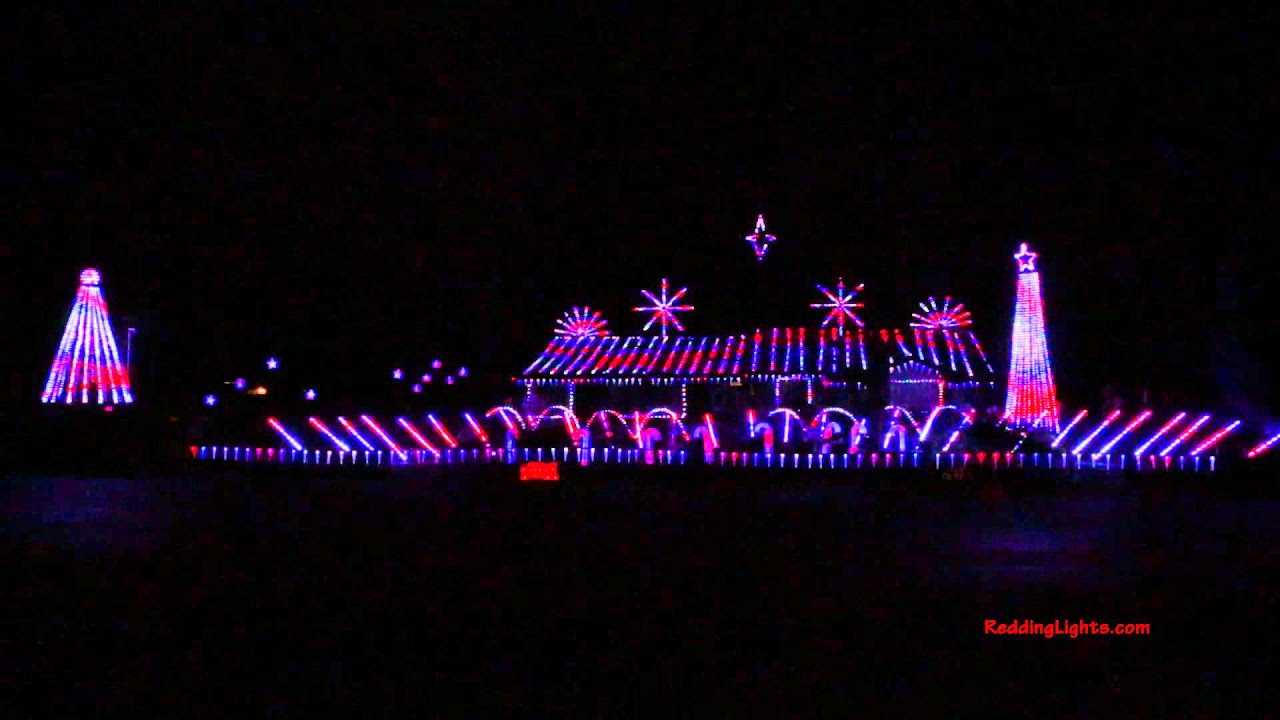 2014 God Bless The USA and Armed Forces Medley - Redding Christmas Lights