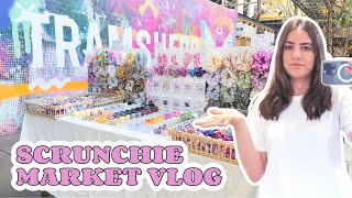 Scrunchie Sunday Market Vlog | Sales, display setup | Craft fair Pop up