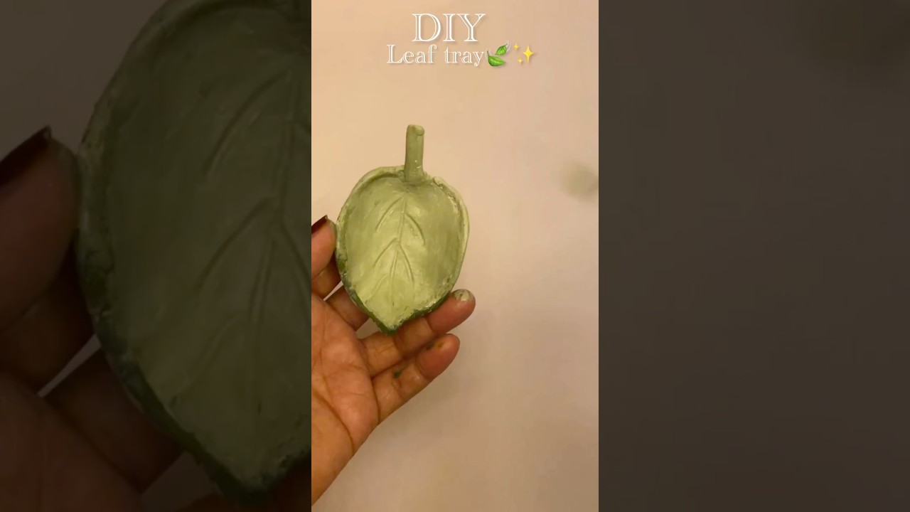 😍DIY Leaf Tray Craft 🍃 | Easy Air Dry Clay Art|It’s me Hana#shorts