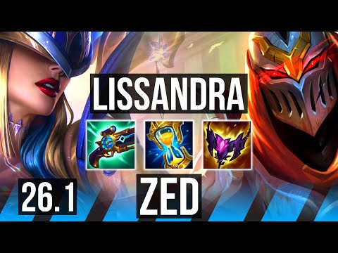 LISSANDRA vs ZED (MID) | 46K damage | KR Master | 26.1