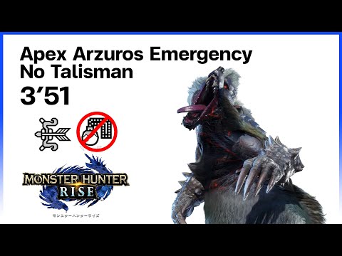 【MHRise】Bow | Apex Arzuros Emergency 3'51 (No Talisman)