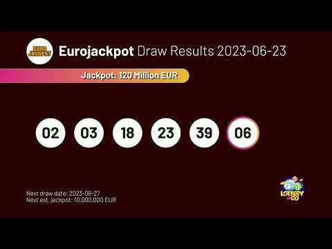 2023-06-23 Eurojackpot Lottery Results & Winning Numbers