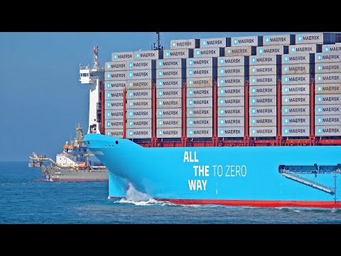 Thumbnail for THE MIGHTY NEW CONTAINER SHIP ADRIAN MAERSK IN ACTION! 4K SHIPSPOTTING ROTTERDAM MARCH 2025