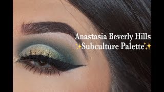 Anastasia Beverly Hills SUBCULTURE Palette Emerald Eyes Makeup Tutorial