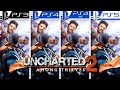 Uncharted 2 Among Thieves | PS3 vs PS4 vs PS4 Pro vs PS5 | Graphics Comparison (Side by Side) 4K