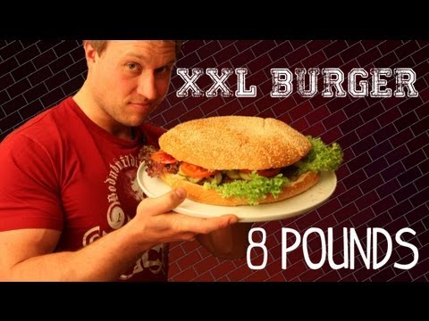 The XXL Burger - 8lb (3.6kg) Burger | Furious Pete Video