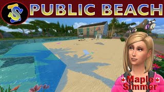 The Sims 4 Building Video | Public Beach W/ MapleSimmer