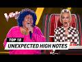 INSANELY HIGH NOTES that SHOCK the Coaches on The Voice!